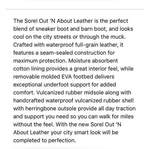 Sorel NEW!! Out N About Grey Leather Rain/Winter Boots, 6.5, NWOT - Picture 7 of 8